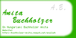 anita buchholzer business card